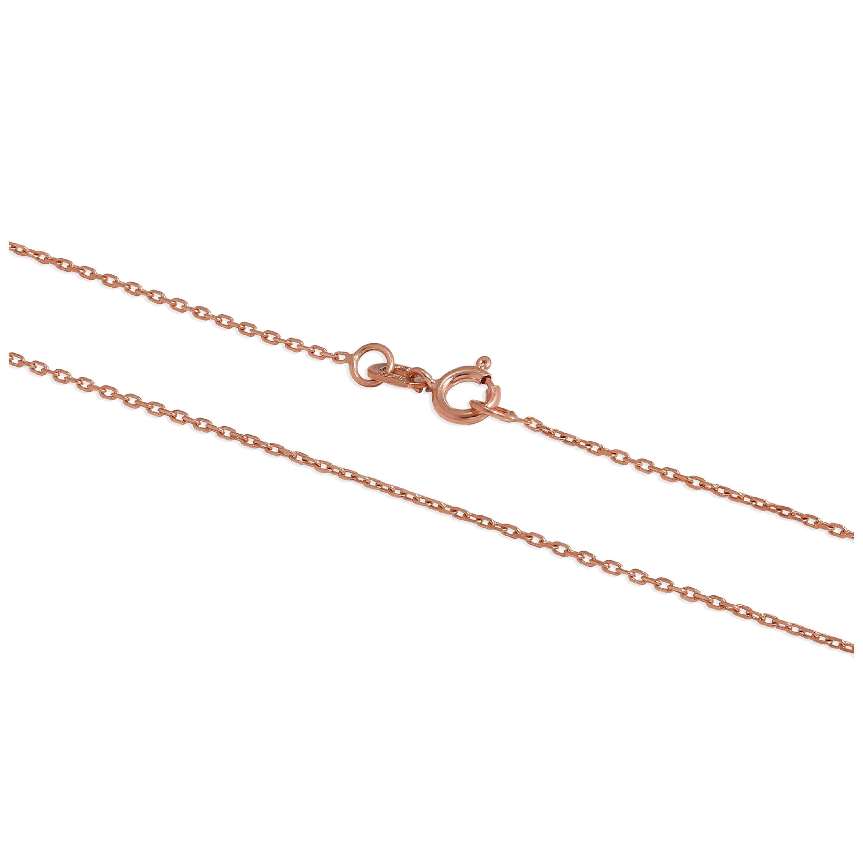 9 Karat Roségold Facettiert Spurenkette Fußkette 9 - 26,5 cm