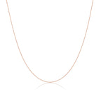9 Karat Roségold facettierte Kette 16 - 22 Zoll