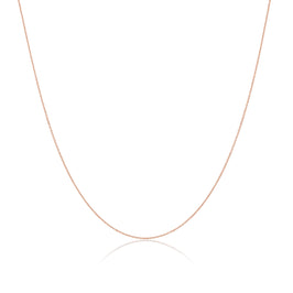 9 Karat Roségold facettierte Kette 16 - 22 Zoll