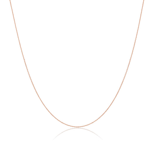 9 Karat Roségold facettierte Kette 16 - 22 Zoll