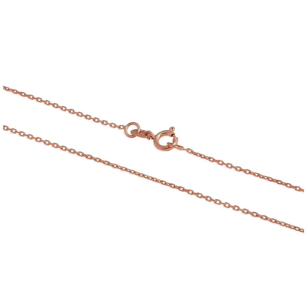 9 Karat Roségold facettierte Kette 16 - 22 Zoll