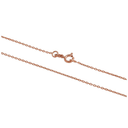 9 Karat Roségold facettierte Kette 16 - 22 Zoll