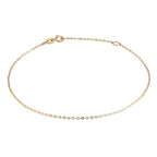 9 Karat Gold Gehämmert Spurenkette Armband 7 - 20,5 cm