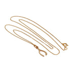 9 Karat Roségold Wünschelrute Halskette - 45,5 cm Kette