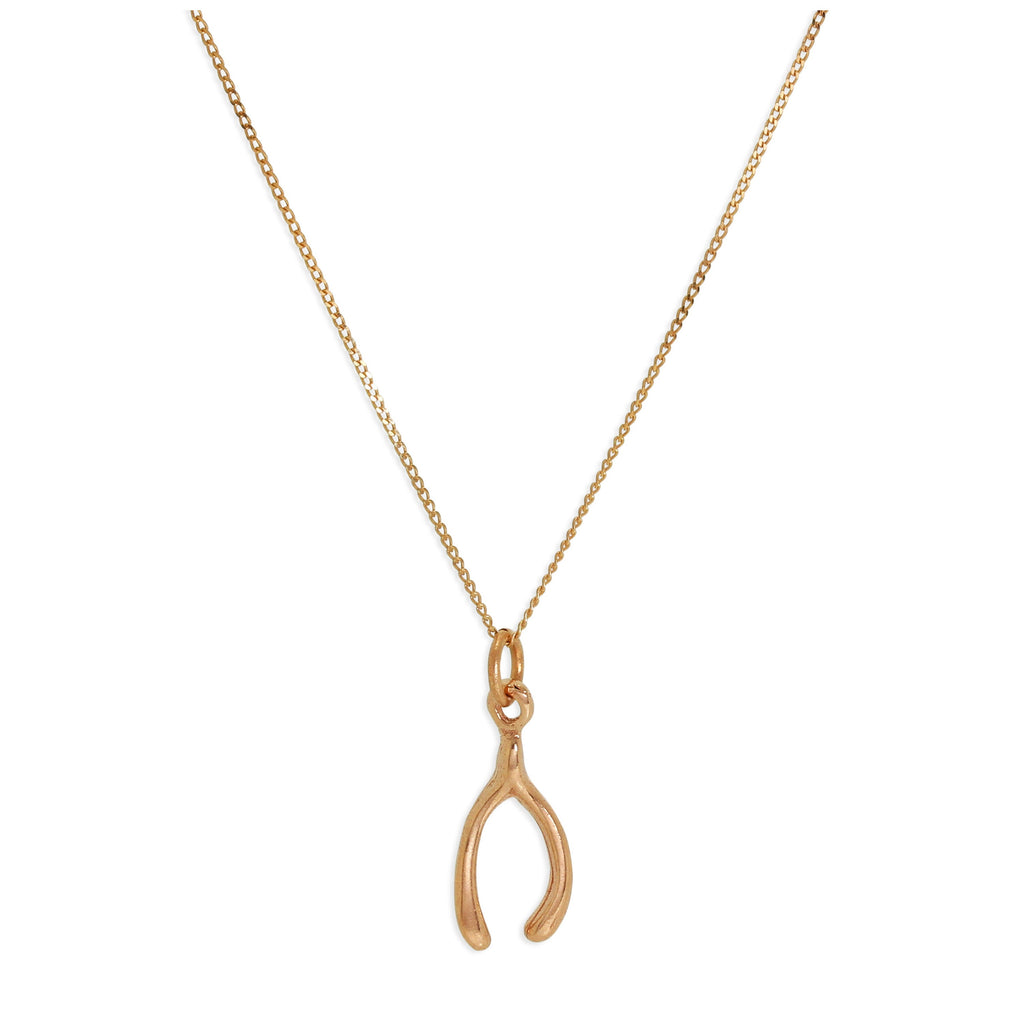9 Karat Roségold Wünschelrute Halskette - 45,5 cm Kette