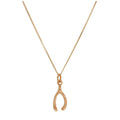 9 Karat Roségold Wünschelrute Halskette - 45,5 cm Kette