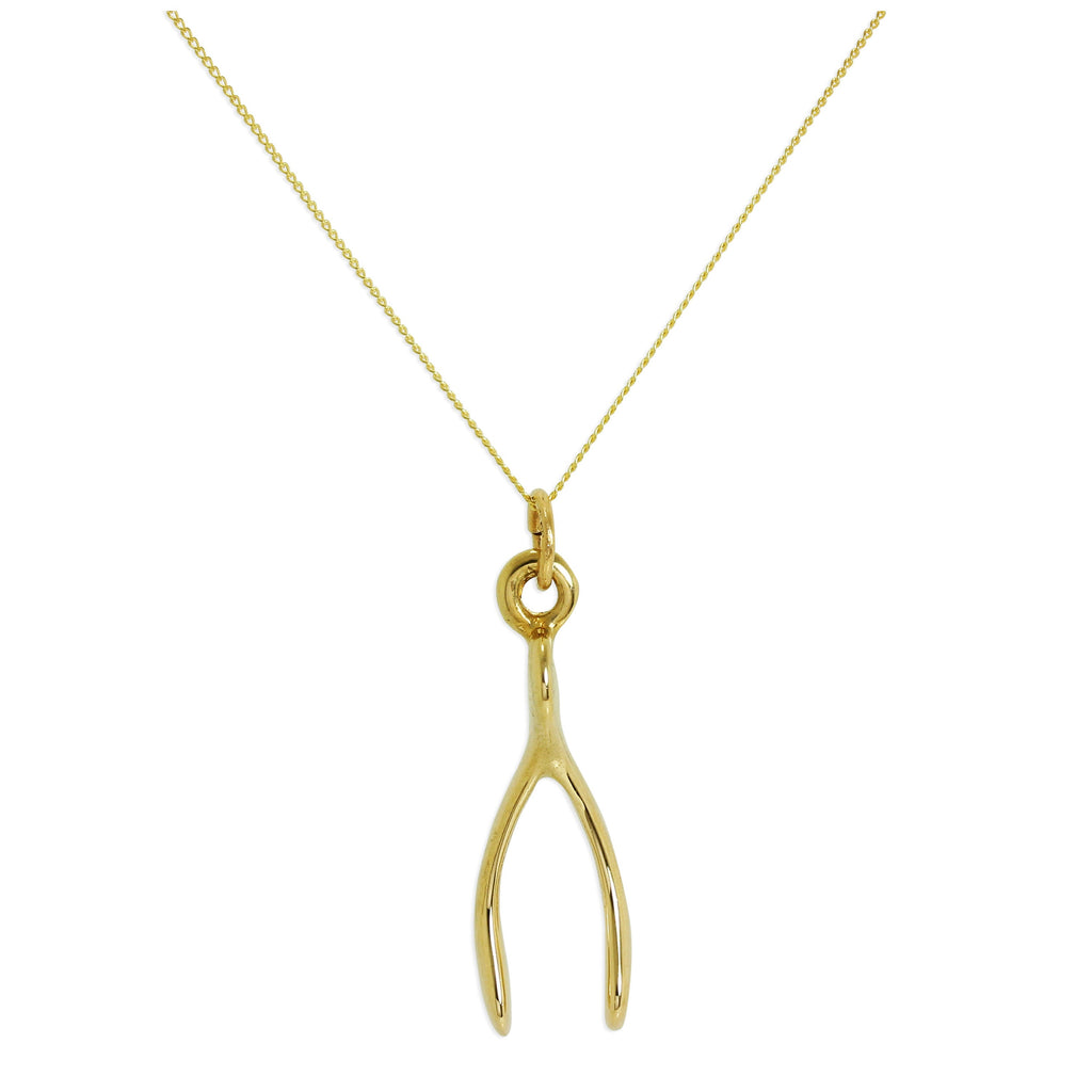 9 Karat Gold Wünschelrute Halskette - 45,5 cm Kette