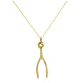 9 Karat Gold Wünschelrute Halskette - 45,5 cm Kette