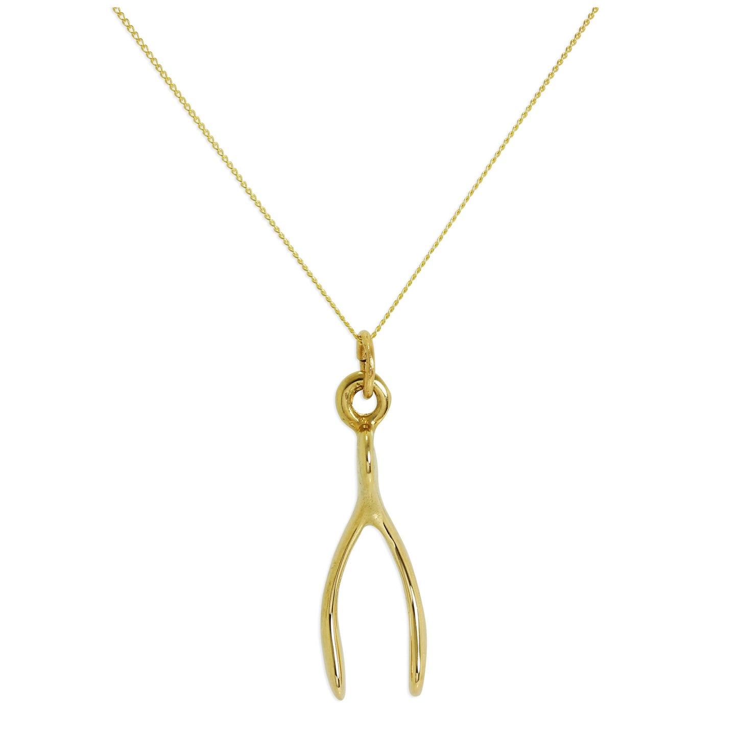 9 Karat Gold Wünschelrute Halskette - 45,5cm Kette