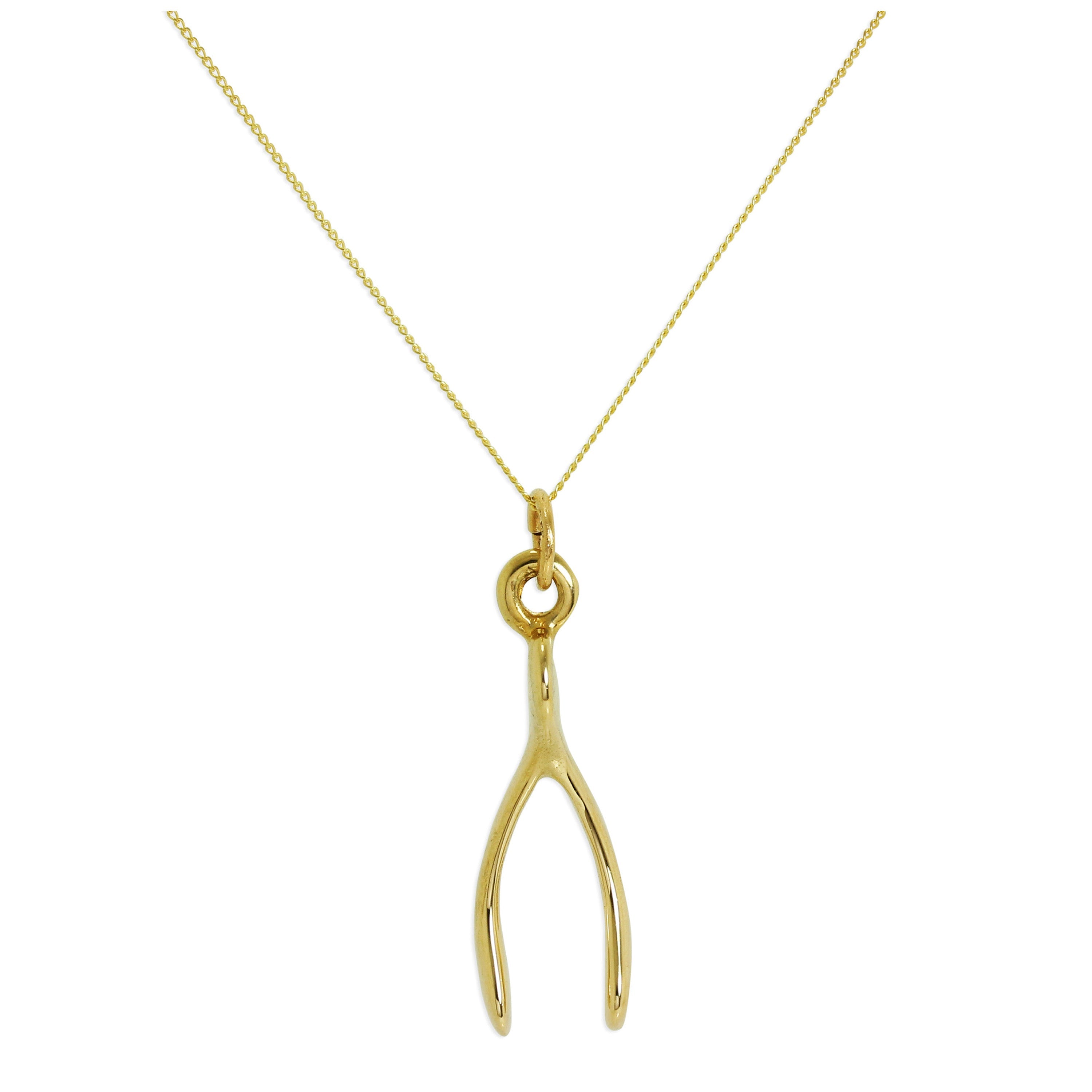 9 Karat Gold Wünschelrute Halskette - 45,5 cm Kette