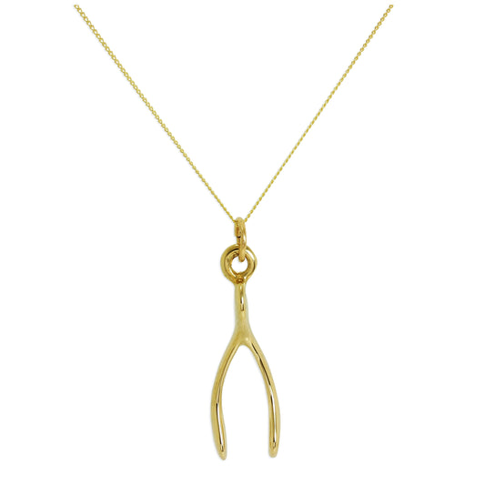 9 Karat Gold Wünschelrute Halskette - 45,5cm Kette