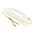9 Karat Gold Wünschelrute Halskette - 45,5 cm Kette