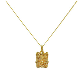 9 Karat Gold Katze Halskette - 45,5 cm Kette