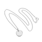 Halskette mit rundem Anhänger aus Sterlingsilber, 40–60 cm