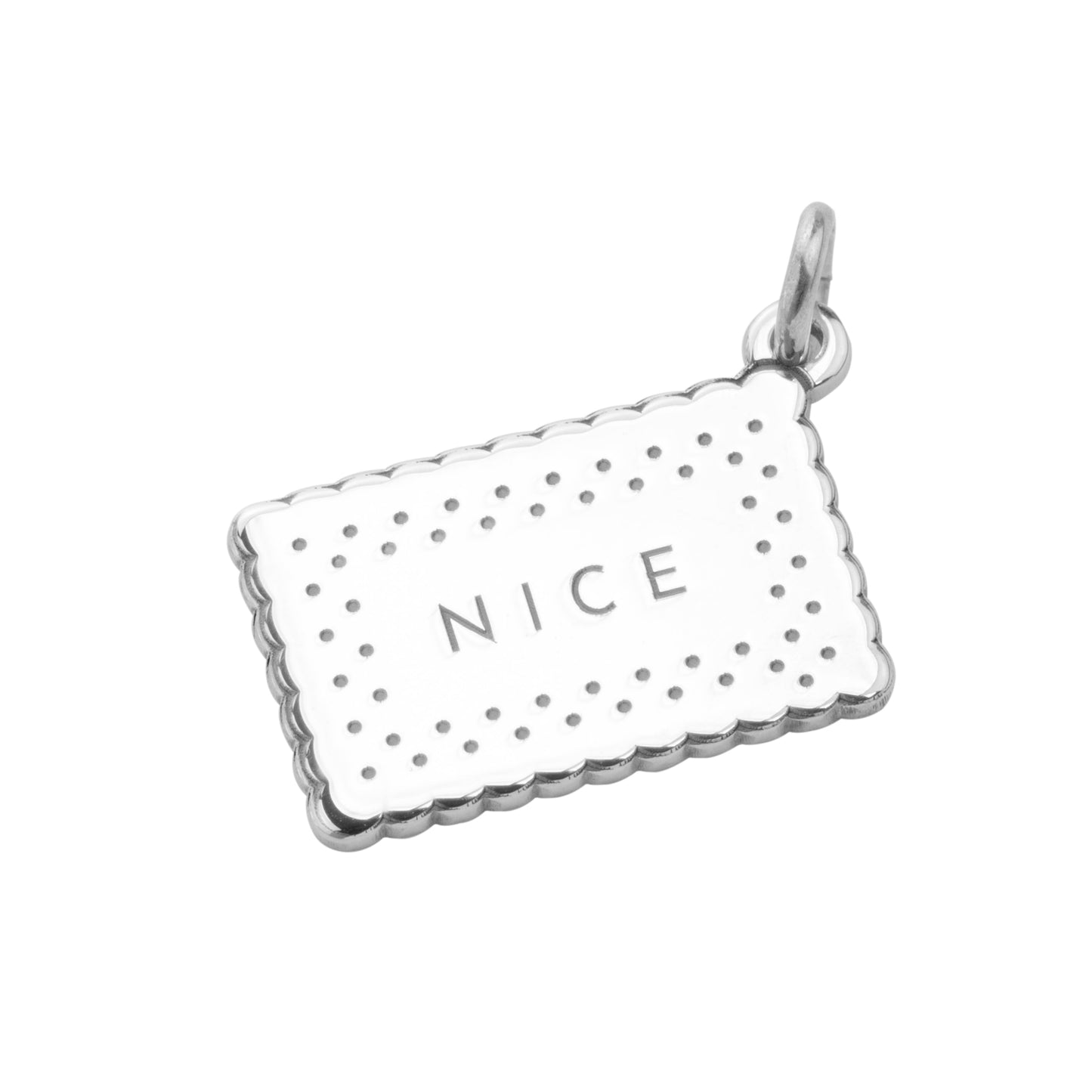 Personalised Sterling Silver Classic Biscuit Charm