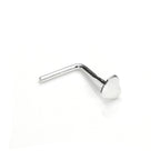 Sterlingsilber 3 mm Herz L - förmig Nasenstecker