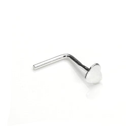 Sterlingsilber 3 mm Herz L-förmig Nasenstecker
