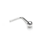 Sterlingsilber Kugelende L - förmig Nasenstecker