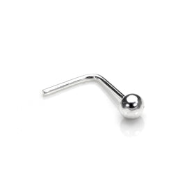 Sterlingsilber Kugelende L - förmig Nasenstecker