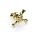 9 Karat Gelbgold Totenkopf & Kreuzknochen Herren Einzel Ohrstecker