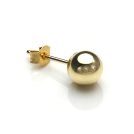 9 Karat Gelbgold 5 mm Kugel Herren Einzel Ohrstecker