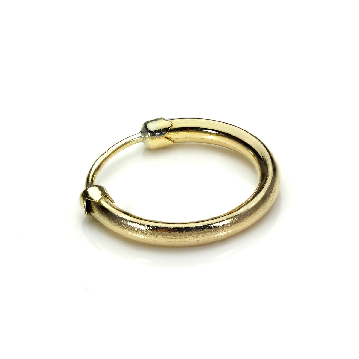 9 Karat Gelbgold 11 mm Herren Ohrring mit Kappe Einzelohrring