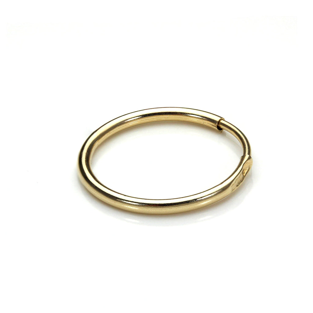 9 Karat Gelbgold 13 mm Herren Einzel Creolen Ohrring