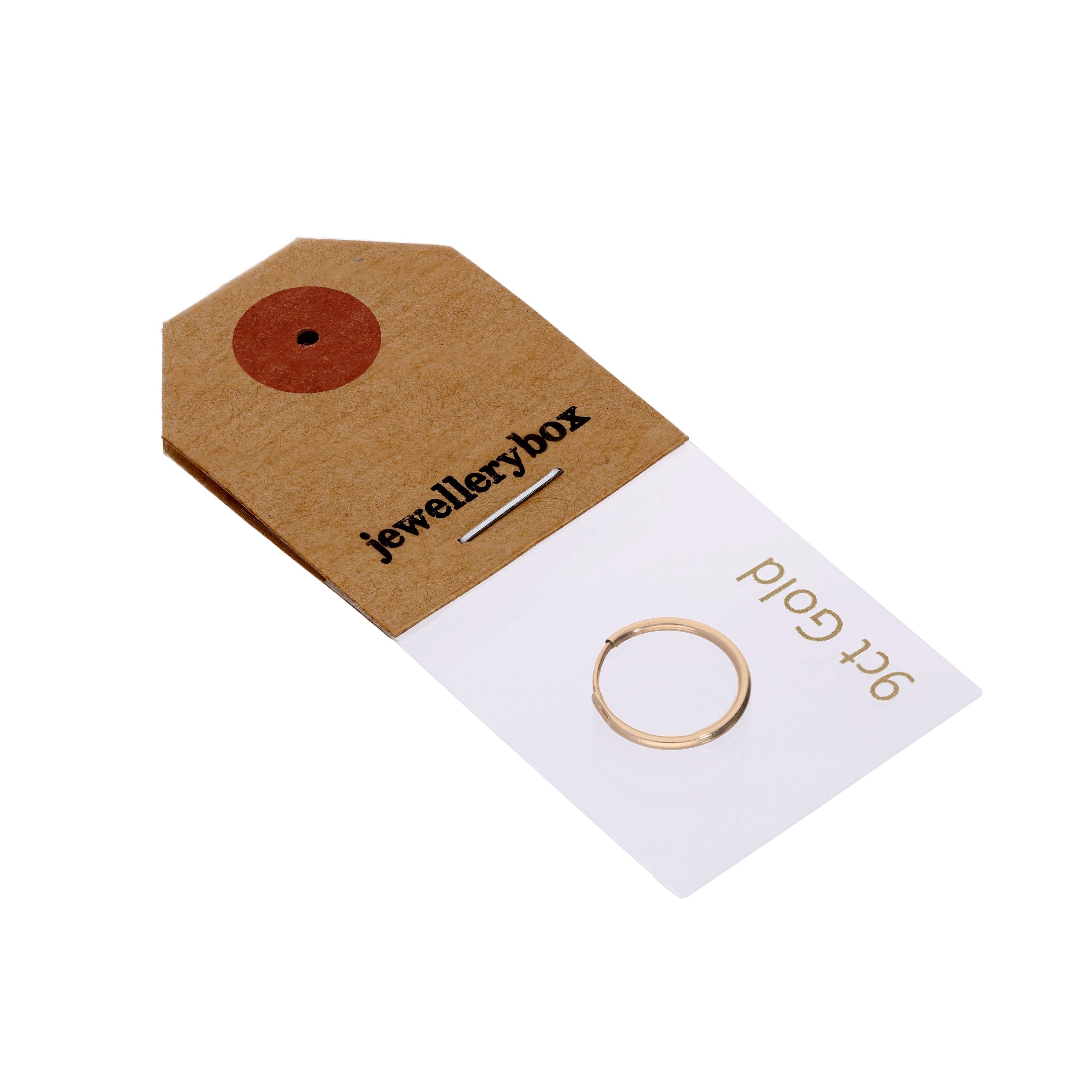 9 Karat Gelbgold 13 mm Herren Einzel Creolen Ohrring