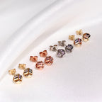 5 mm Knoten-Ohrstecker aus 9 Karat Gelbgold