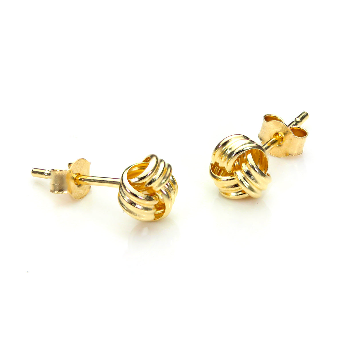 5 mm Knoten-Ohrstecker aus 9 Karat Gelbgold