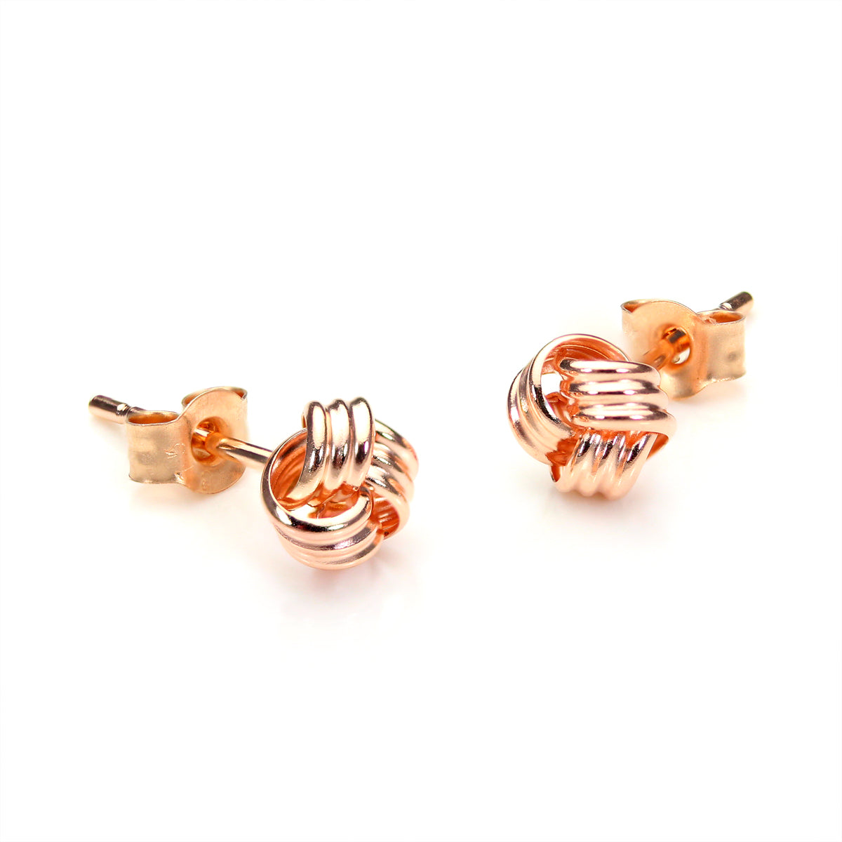 5 mm Knoten-Ohrstecker aus 9 Karat Gelbgold
