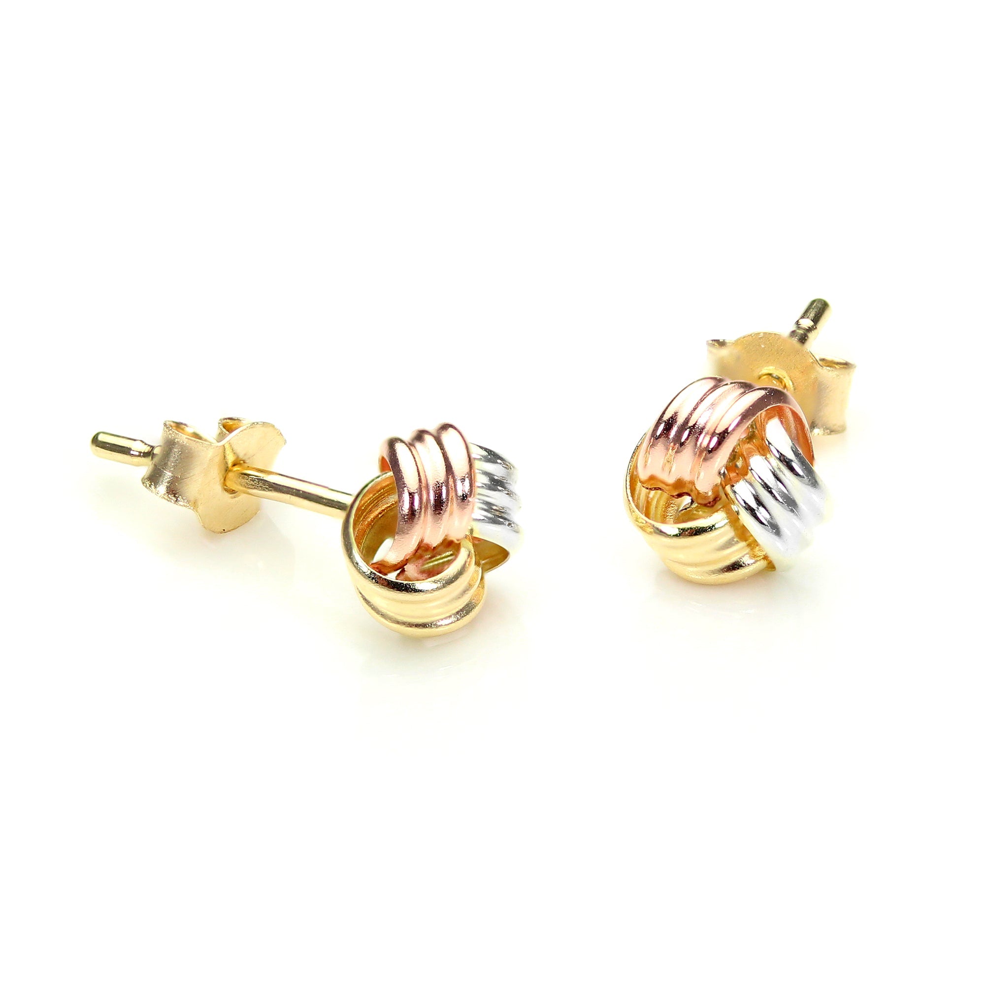 5 mm Knoten-Ohrstecker aus 9 Karat Gelbgold