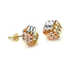 8 mm Knoten-Ohrstecker aus 9 Karat Gelbgold