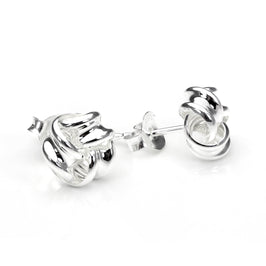 Sterlingsilber 8 mm Massiv Knoten Ohrstecker
