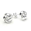 Sterlingsilber 10 mm Massiv Knoten Ohrstecker