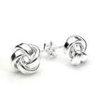 Sterlingsilber 10 mm Massiv Knoten Ohrstecker