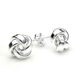 Sterlingsilber 10 mm Massiv Knoten Ohrstecker