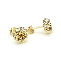 9 Karat Gelbgold 6 mm Fest Knoten Ohrstecker