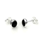 Sterlingsilber Onyx Ohrstecker