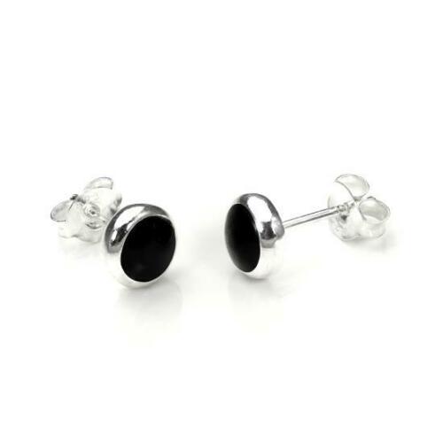 Sterling Silber Onyx Ohrstecker