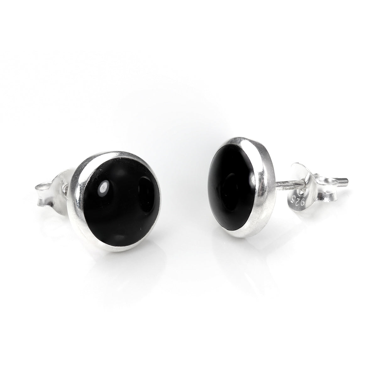 Sterling Silber Onyx Ohrstecker