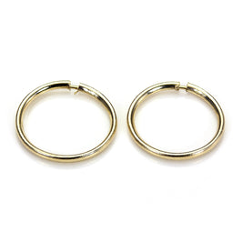 9 Karat Gold Leicht Einfach 10 mm Schläfer Creolen Ohrringe