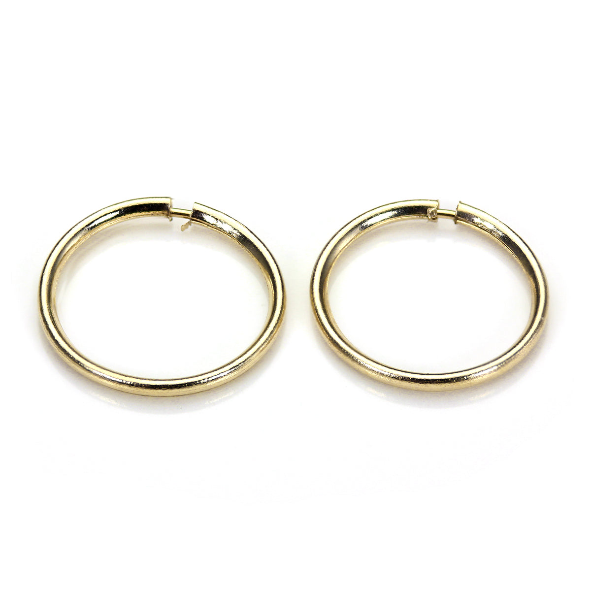 9 Karat Gold Leicht Einfach 10 mm Schläfer Creolen Ohrringe