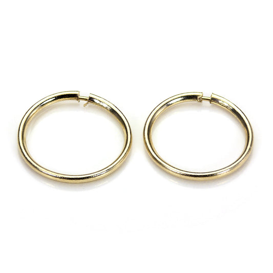 9 Karat Gold Leicht Einfach 10mm Schläfer Creolen Ohrringe