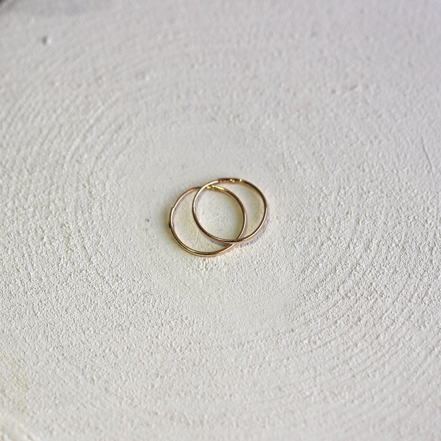 9 Karat Gold Leicht Einfach 10mm Schläfer Creolen Ohrringe