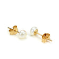 9 Karat Gold 4 mm Süßwasserperle Ohrstecker