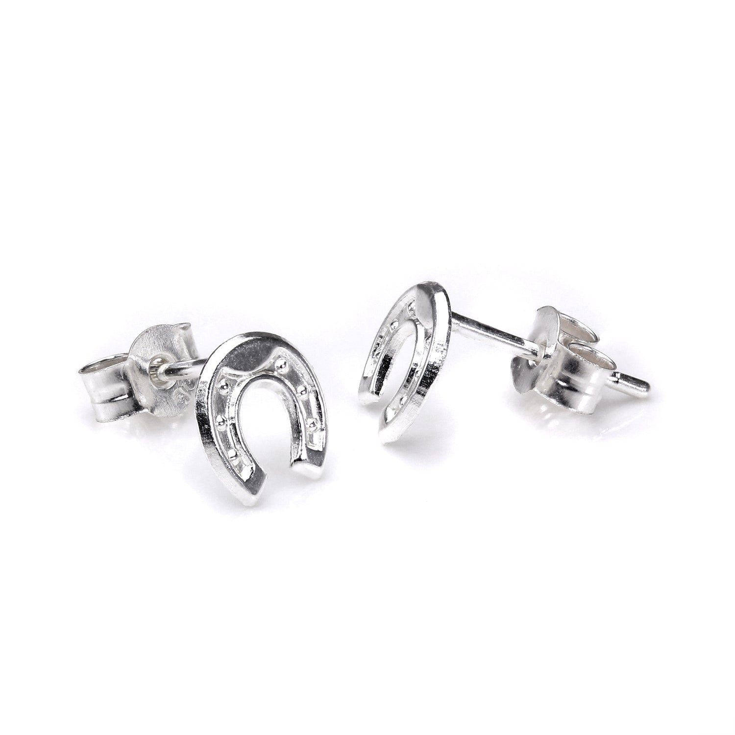 Sterlingsilber Klein Hufeisen Ohrstecker