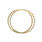 9 Karat Gold 21 mm Leichtgewichtige Schläfer-Ohrringe - Schlicht - Diamantschliff - Ohrringe - Schläfer