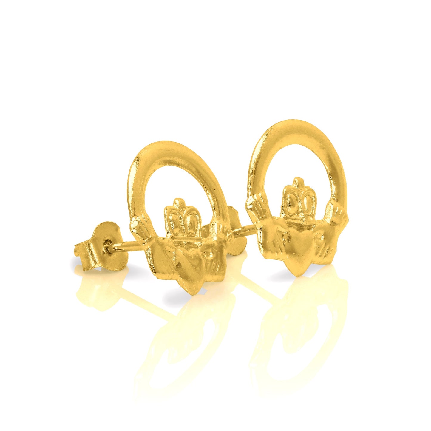 9 Karat Gold Irisch Keltisch Claddagh Ohrstecker