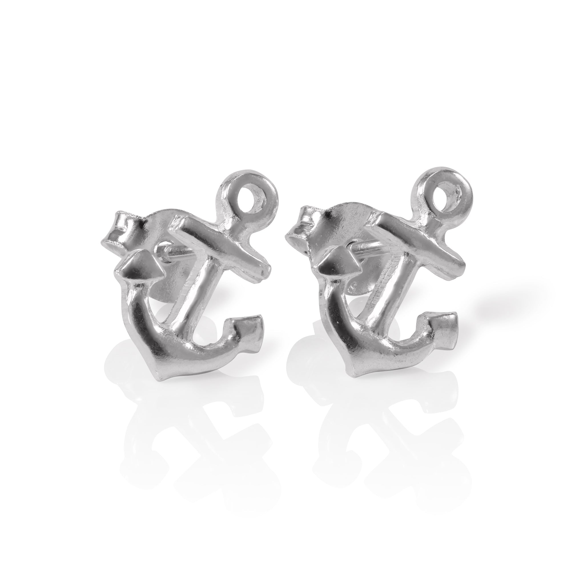 Sterlingsilber Marine Anker Ohrstecker